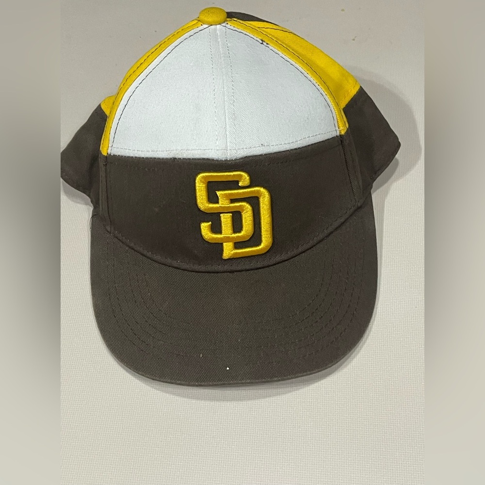 Melonwear San Diego Padres Hat cap Adult One Size Snapback Brown Yellow Logo MLB